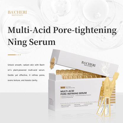 BACHERI Pore Minimizer & Resurfacing Ampoules – 30 x 1.5ml Niacinamide, AHAs & Hyaluronic