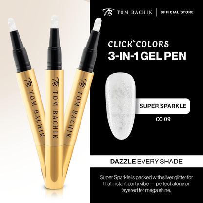 Bachik Click Colors Gel Nail Pen – 3-in-1 Gel Polish for At-Home Manicures