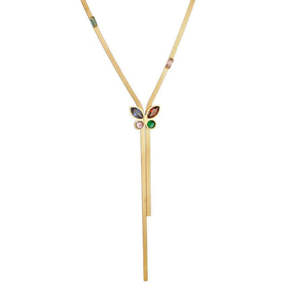 Gold Butterfly Stainless Steel Necklace