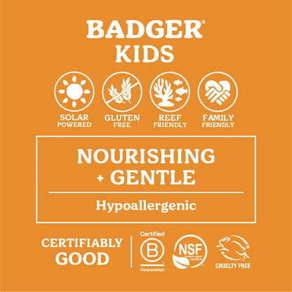 Badger Kids Mineral Sunscreen Combo – SPF 40 Cream + SPF 35 Face Stick