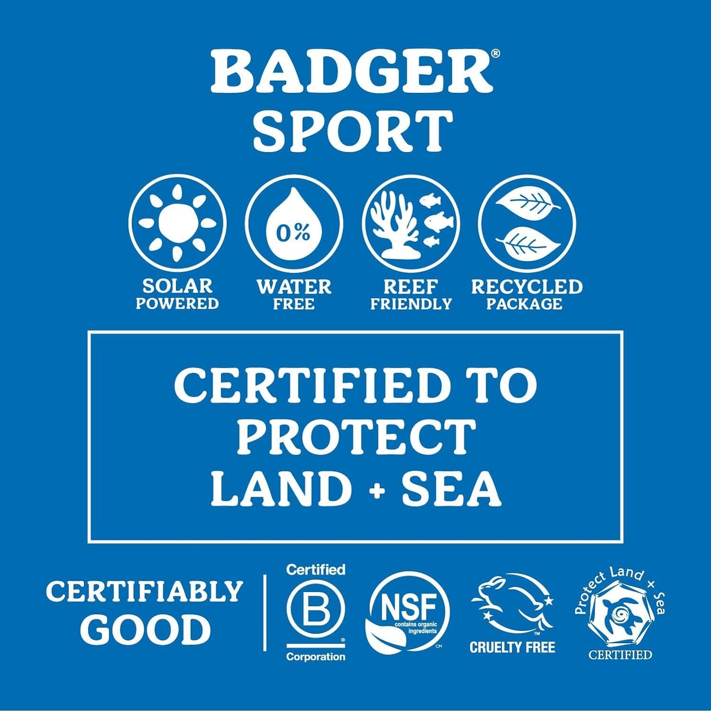 Badger Reef Safe Sunscreen SPF 40 Unscented Mineral, 3-Pack (2.9 fl oz Each)