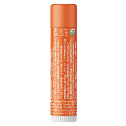 Badger Tangerine Breeze Lip Balm – 100% Organic, Long-Lasting Silk (4-Pack)