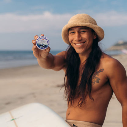 Badger Reef Safe Sunscreen SPF 50 - Mineral, Unscented, 2.4 oz Travel Tin