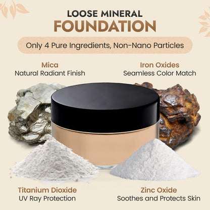 BaeBlu InstaFame Loose Powder Foundation – Full Coverage Matte Mineral for Sensitive Skin