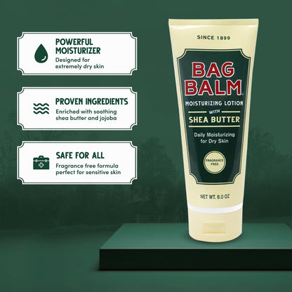 Bag Balm Moisturizing Body Lotion with Shea Butter & Jojoba – 2-Pack, 8oz Tubes
