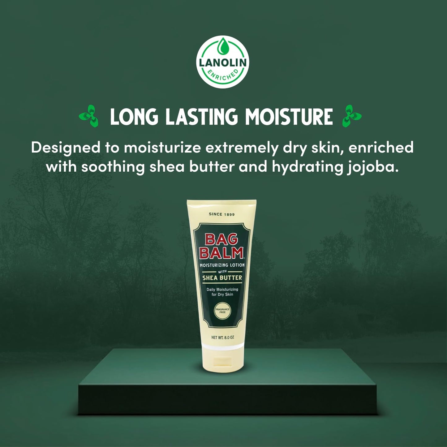 Bag Balm Moisturizing Body Lotion with Shea Butter & Jojoba – 2-Pack, 8oz Tubes