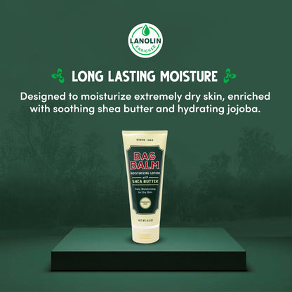 Bag Balm Moisturizing Body Lotion with Shea Butter & Jojoba – 2-Pack, 8oz Tubes