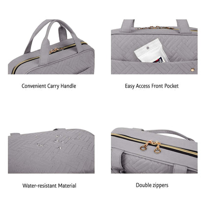 BAGSMART Toiletry Bag with Hanging Hook | Water-Resistant Travel Organizer (Medium, Grey)