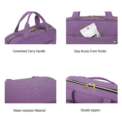 BAGSMART Toiletry Bag – Medium Purple Travel Organizer with Hanging Hook