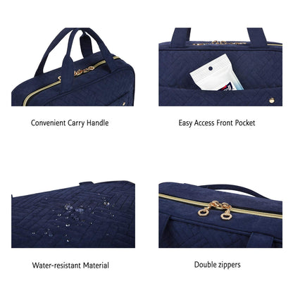 BAGSMART Toiletry Bag Travel Organizer with Hanging Hook – Water-Resistant, Large Blue