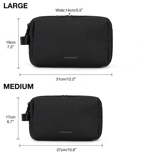 BAGSMART Toiletry Bag for Men - Large, Water-Resistant Travel Dopp Kit & Organizer