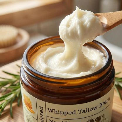 BAISEN DIARY 2PCS Beef Tallow Balm with Raw Honey | Organic Whipped Moisturizer for Dry & Sensitive Skin