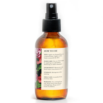 Rose Water Spray for Face by Baja Basics – Pure Organic Rosewater Toner for Skin & Hair (4 oz)