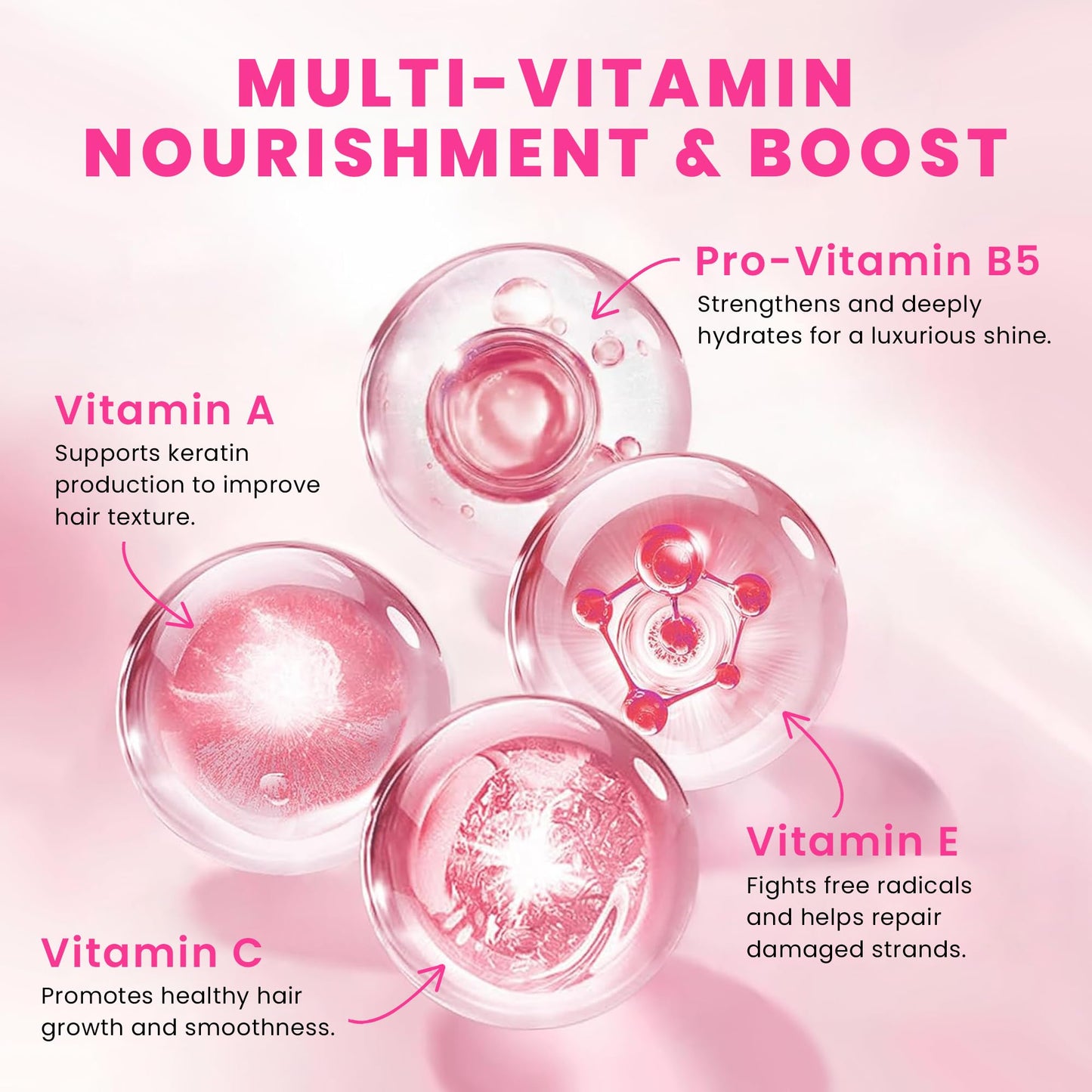 Bali Secret Hair Vitamin Oil Capsules – No-Rinse Serum with Argan, Macadamia & Avocado Oils (40 Capsules)