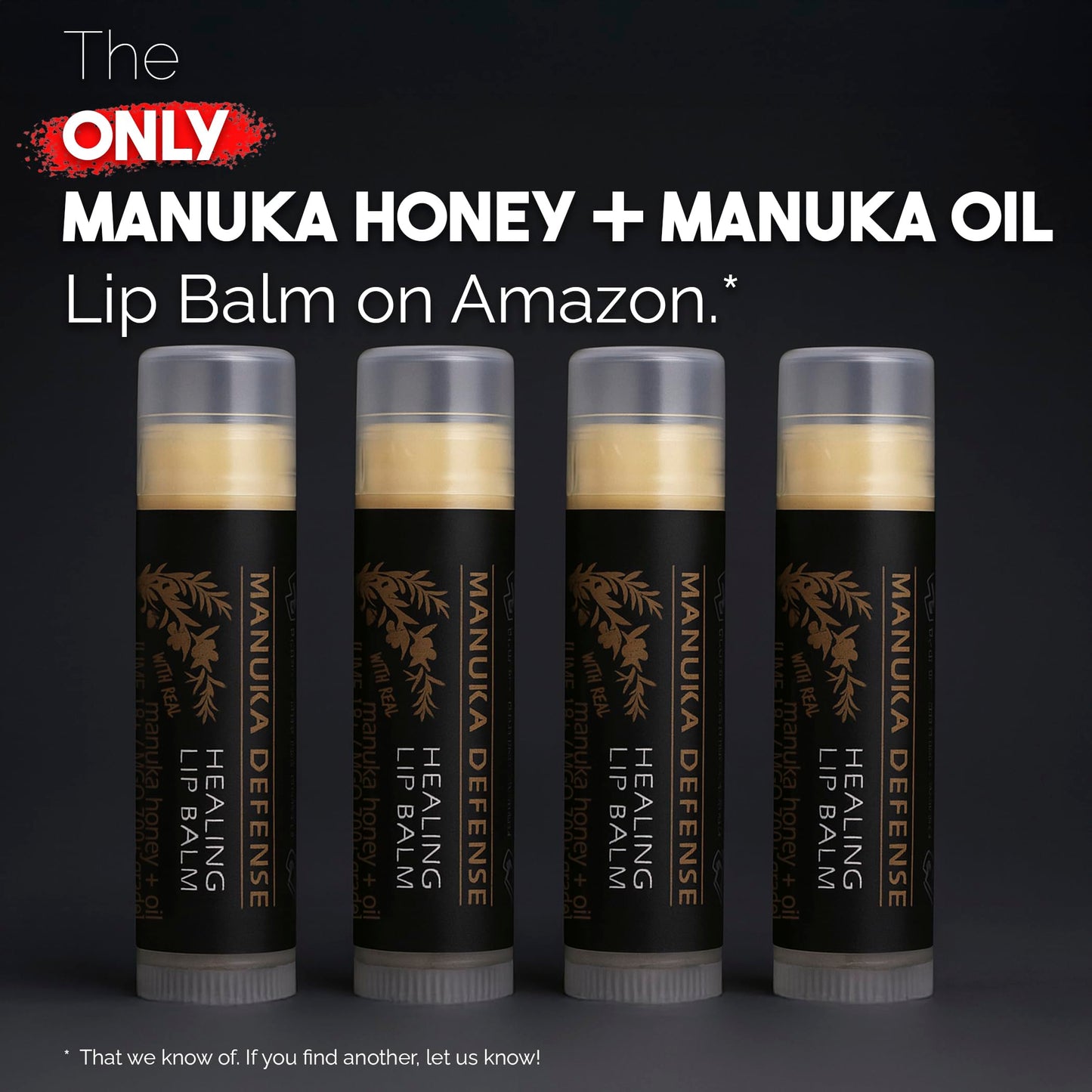 BALM OF GILEAD Manuka Defense Lip Balm – Intensive Moisture Therapy, 0.15 oz x4