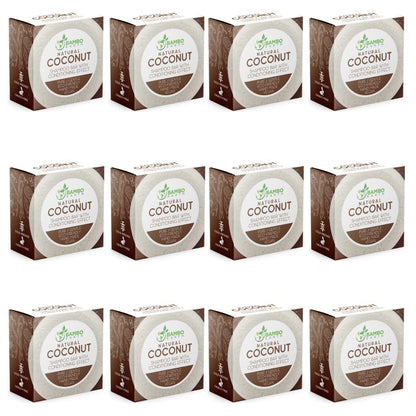BAMBOEARTH Solid Shampoo Bar & Conditioning Soap – 12-Pack Natural, Plant-Based Hair Care (Zero Waste)