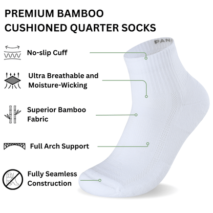 Bamboo Cushioned Quarter Socks