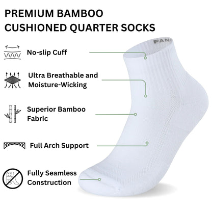 Bamboo Cushioned Quarter Socks