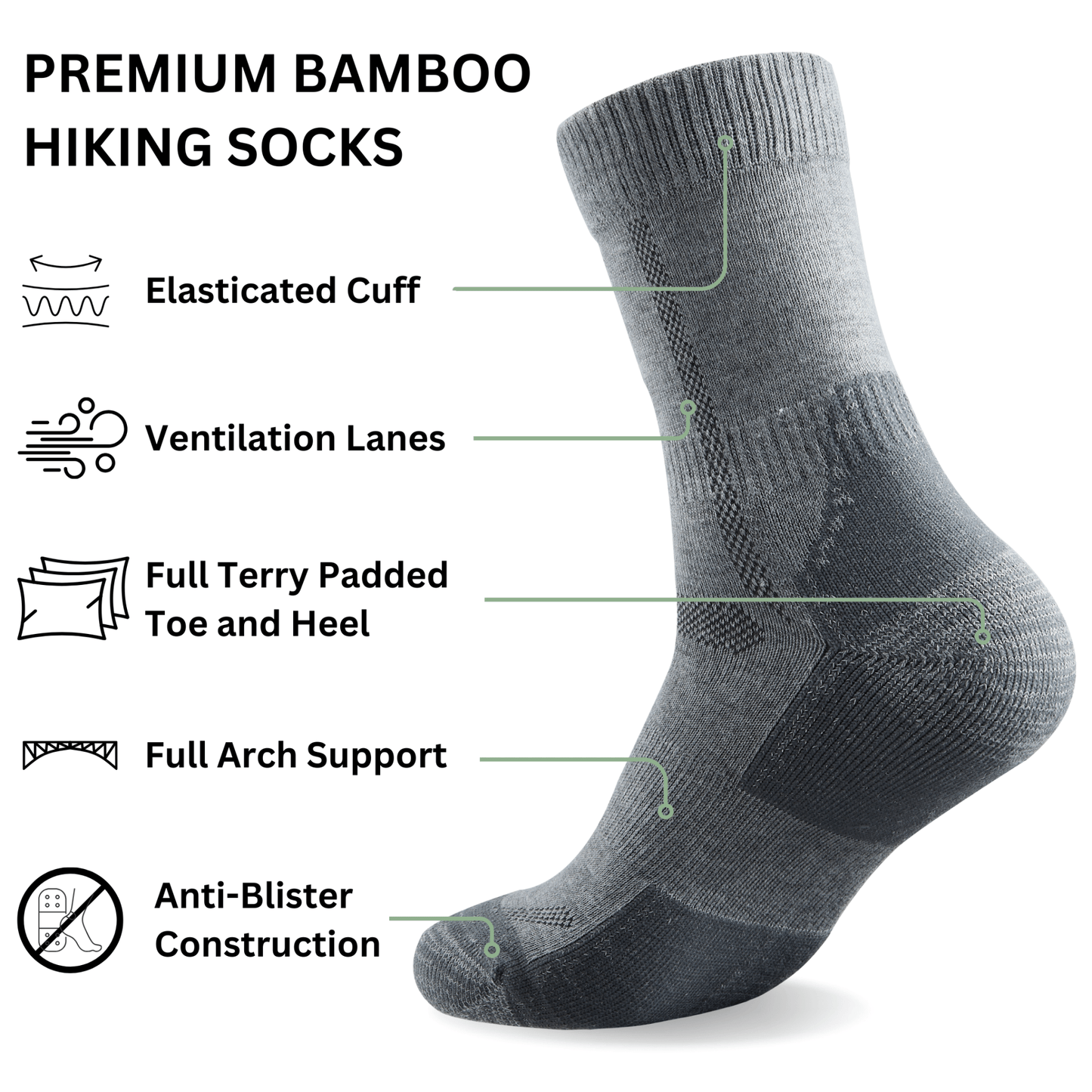 Bamboo Hiking Socks
