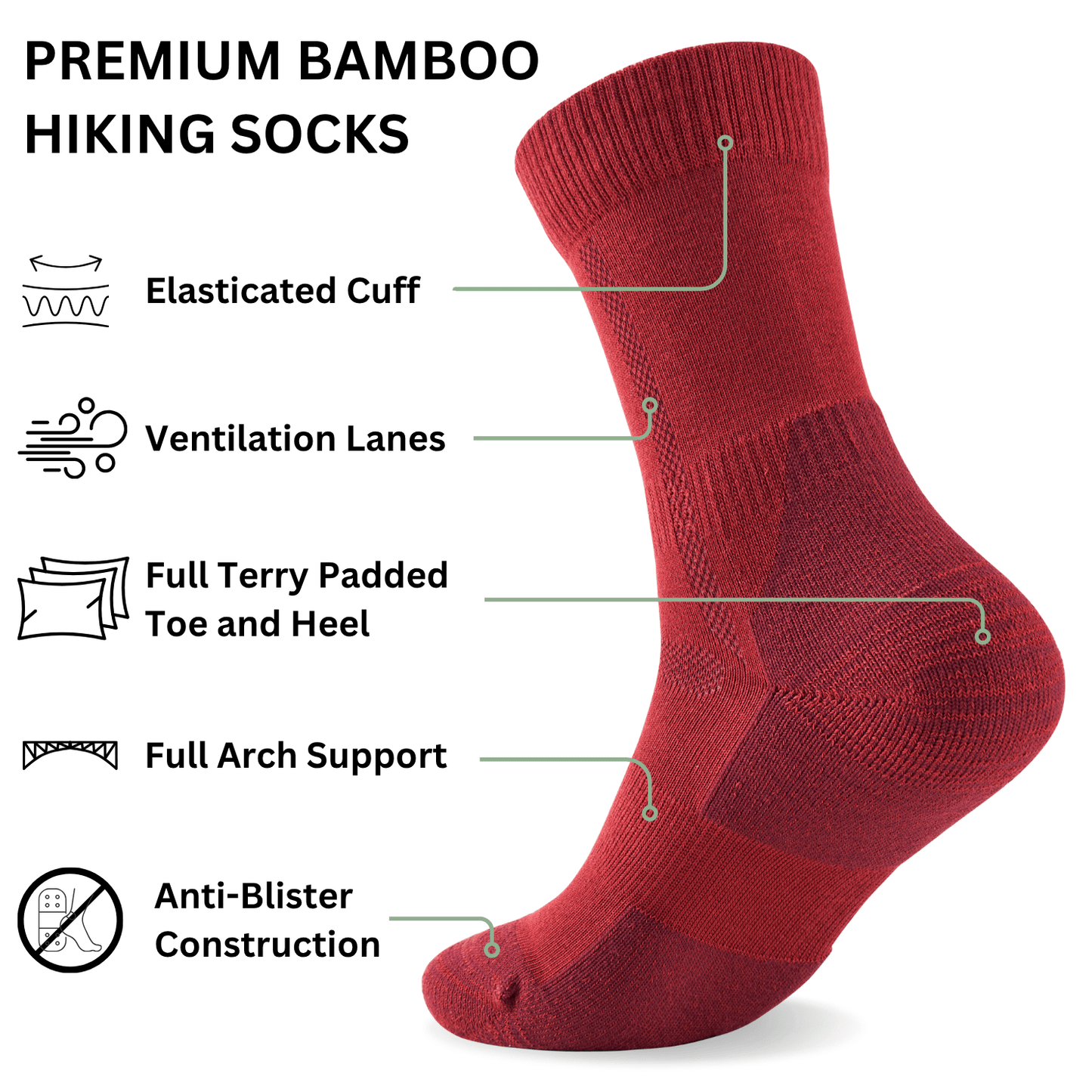 Bamboo Hiking Socks