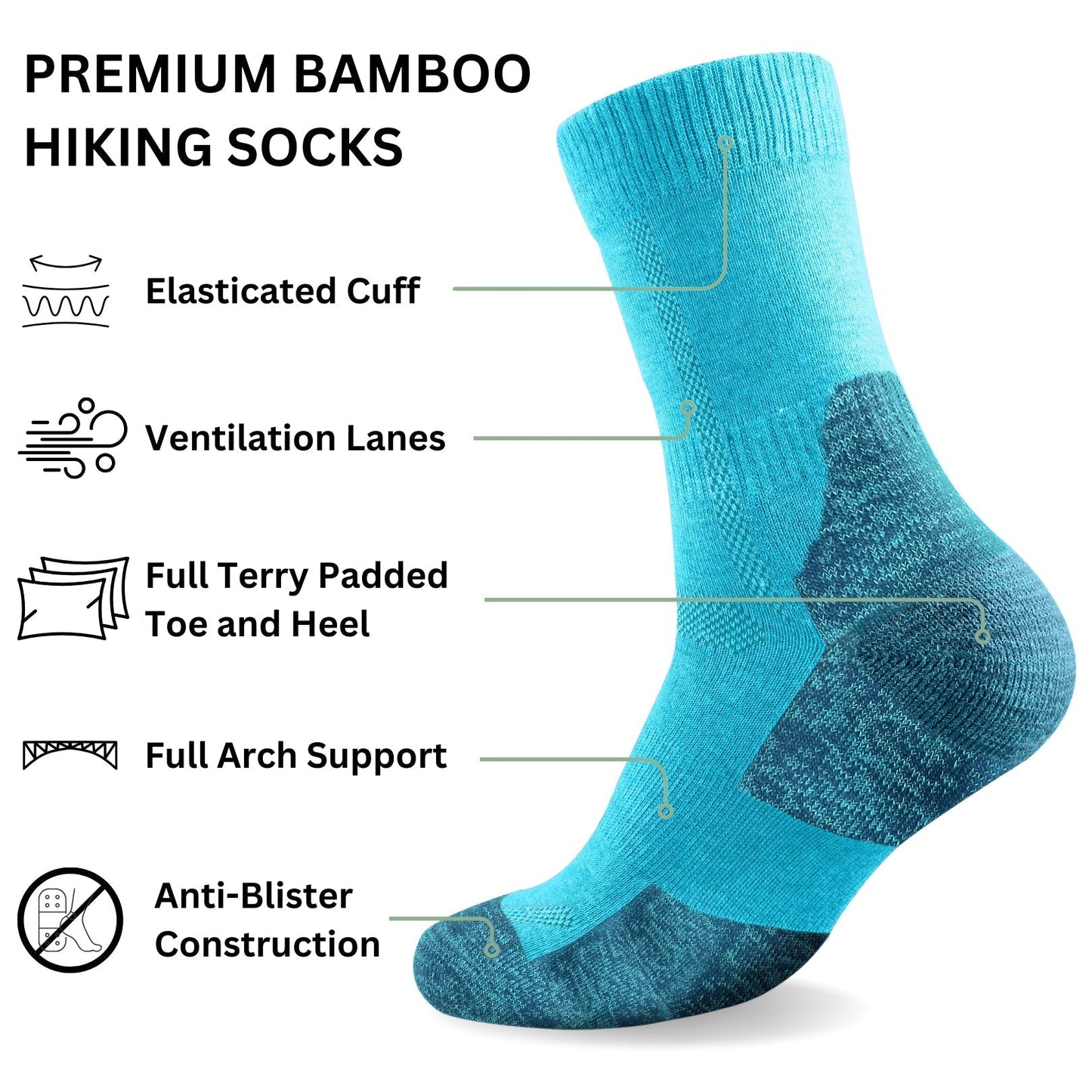 Bamboo Hiking Socks