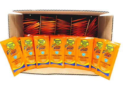Banana Boat Ultra Sport Sunscreen Packets SPF 30 – 0.4 oz, Water & Sweat Resistant (Pack of 200)