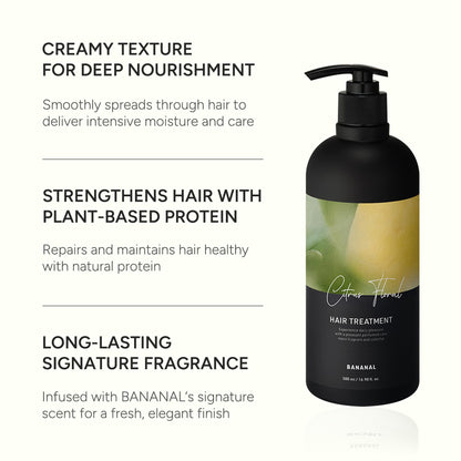 BANANAL Korean Hair Treatment Conditioner - Protein & Moisture-Rich Keratin, Centella & Shea Butter - 500ml