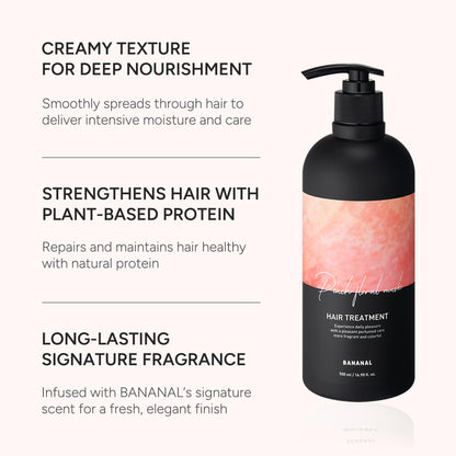 BANANAL Korean Hair Treatment Conditioner – Keratin, Centella & Shea Butter for Damaged Hair (500ml)