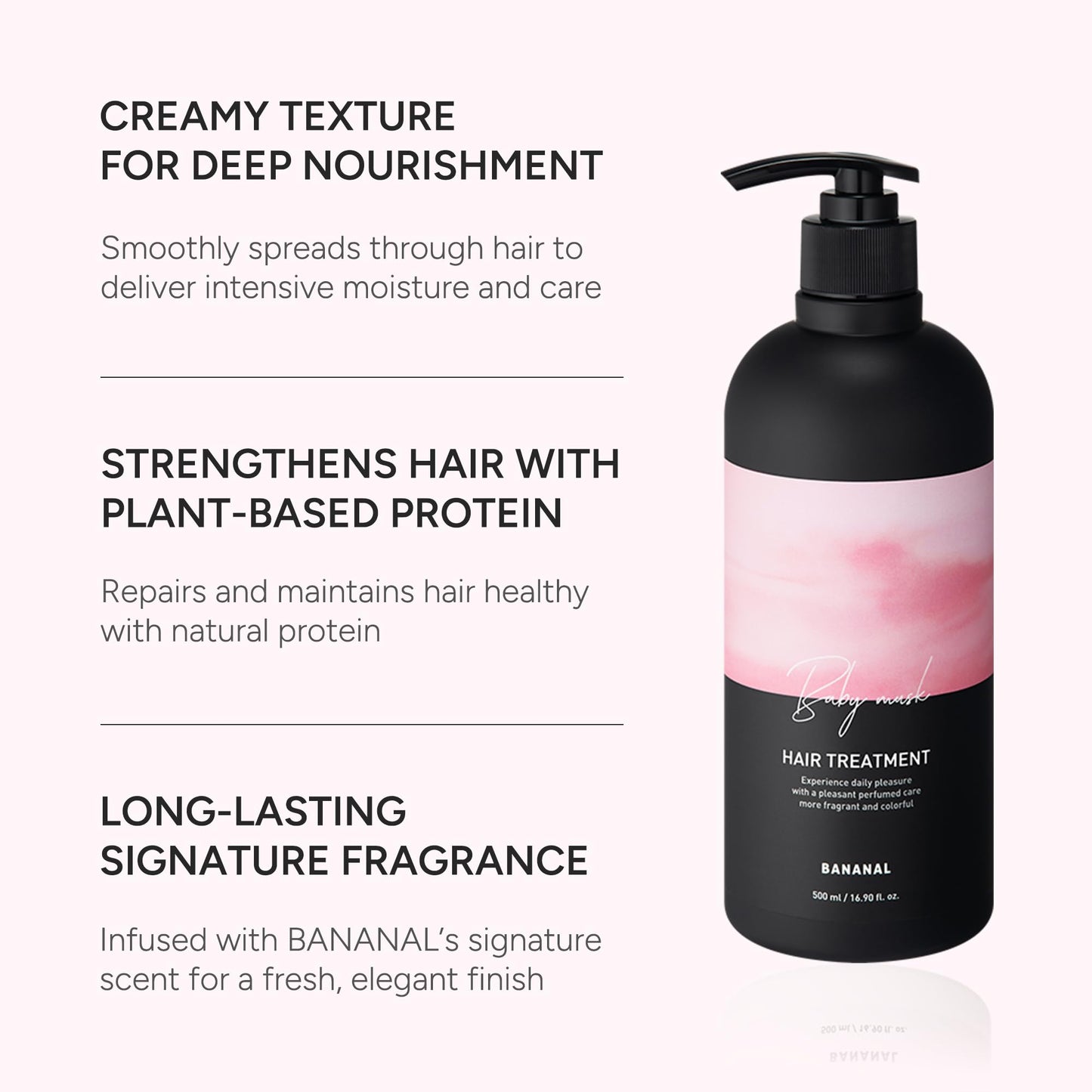 BANANAL Korean Hair Treatment Conditioner - Protein & Moisture-Rich for Damaged Hair | Keratin, Centella & Shea Butter