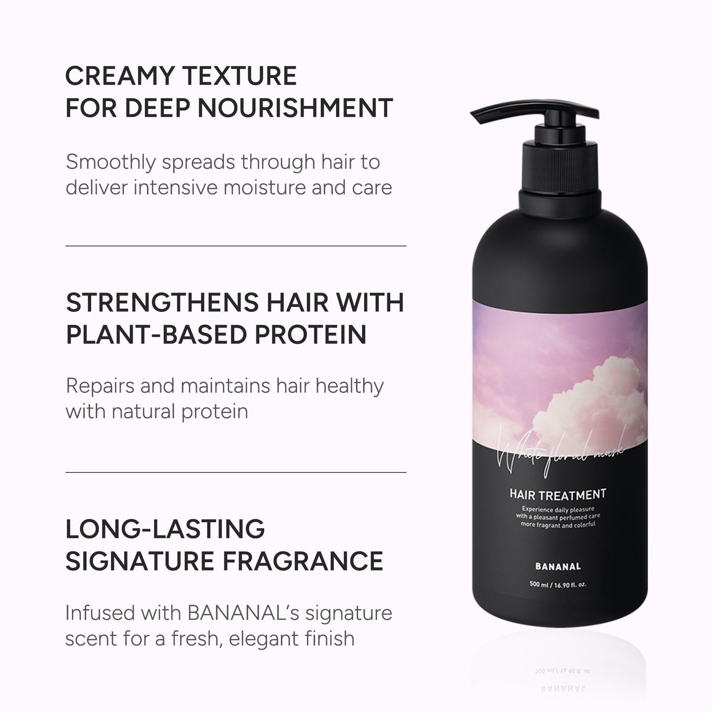 BANANAL Korean Hair Treatment Conditioner – Protein & Moisture for Damaged Hair (Keratin, Centella & Shea)