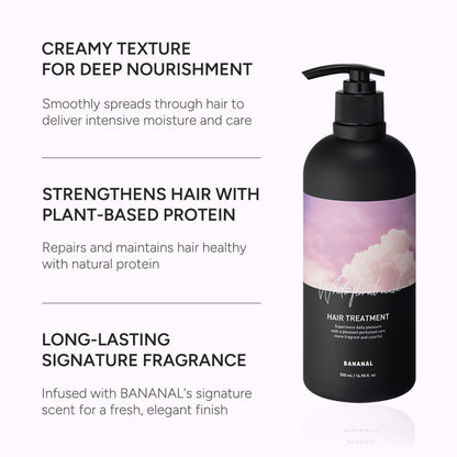 BANANAL Korean Hair Treatment Conditioner – Protein & Moisture for Damaged Hair (Keratin, Centella & Shea)