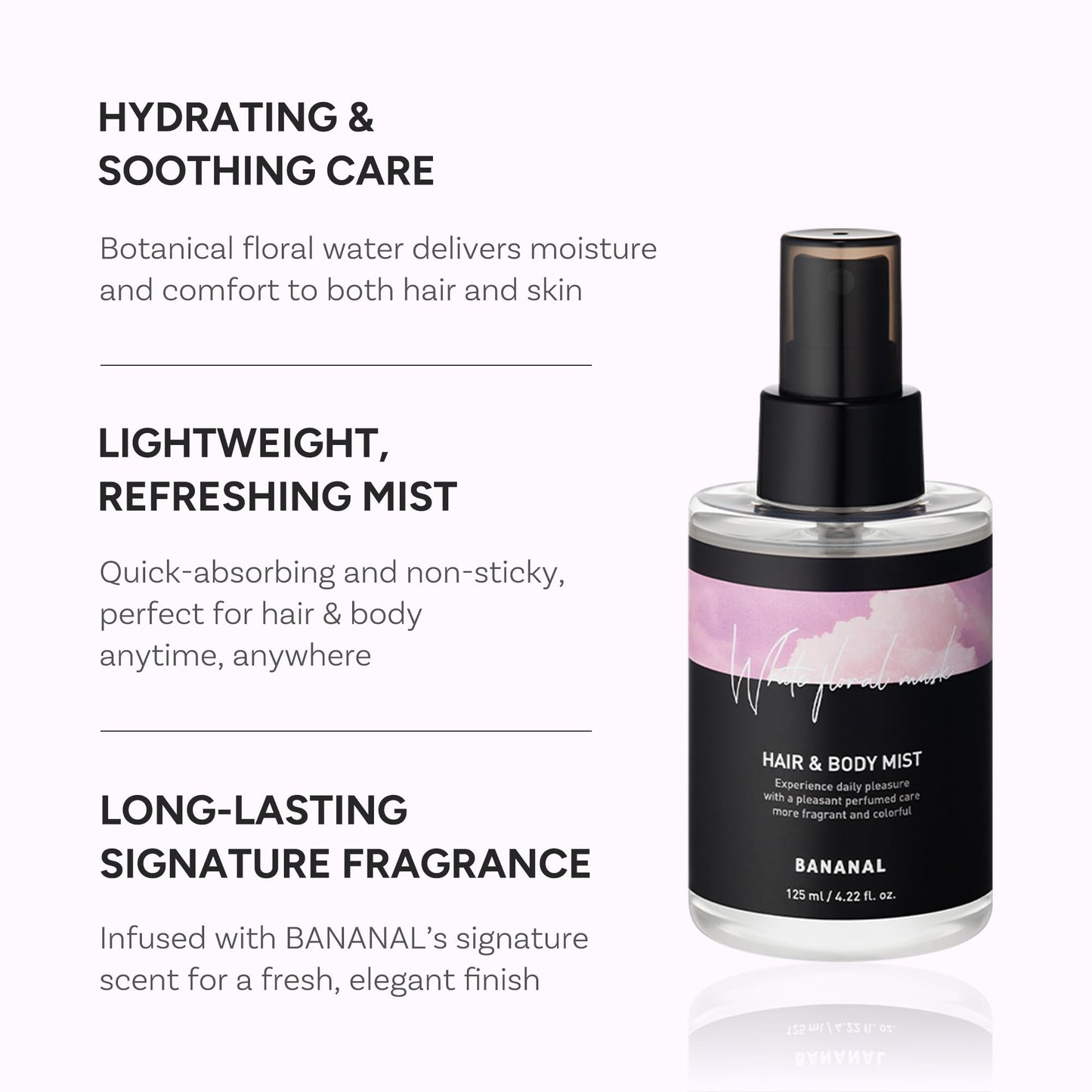 BANANAL Perfumed Hair Mist for Women — Castor Oil for Shine & Long-Lasting Scent, 125ml