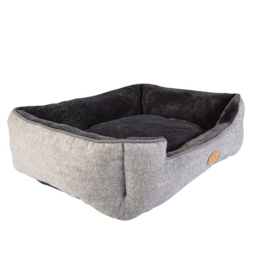 Banbury & Co Herringbone Square Bed Faux Medium