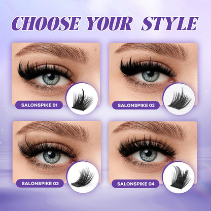 B&Qaugen Manga Lash Clusters Kit SalonSpike 05 – 10-18mm Mixed Fluffy 120pcs DIY Lash Extensions