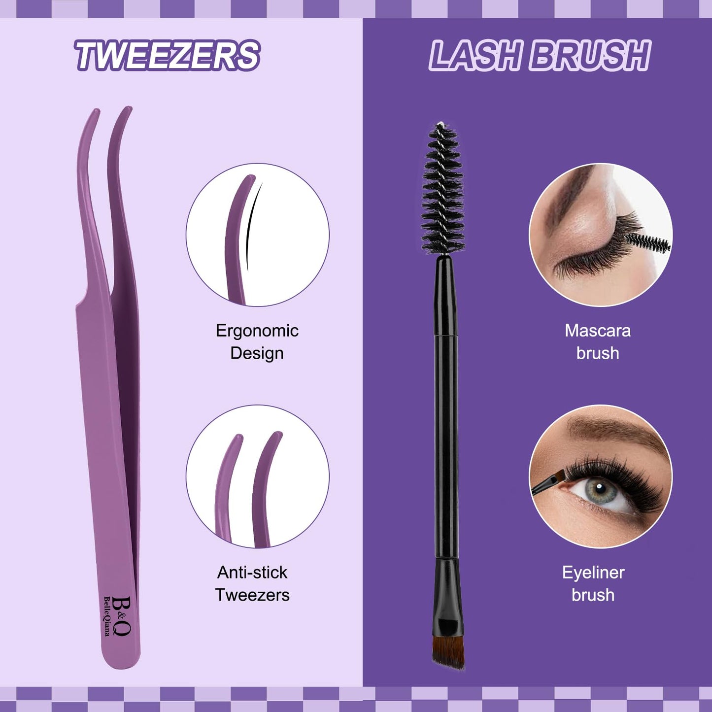 B&Qaugen Manga Lash Clusters Kit SalonSpike 05 – 10-18mm Mixed Fluffy 120pcs DIY Lash Extensions