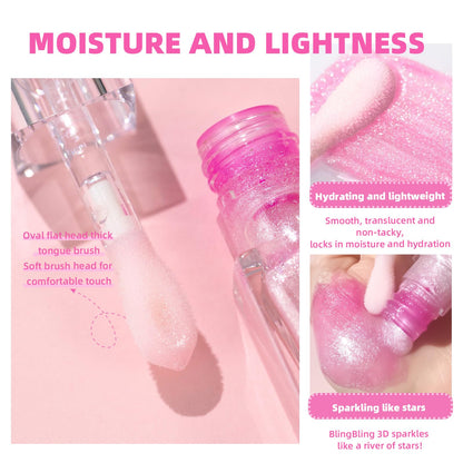 Bangfeng 2Pcs Magic Color-Changing Lip Oil – Hydrating, Plumping, Non-Sticky Glimmer Glow