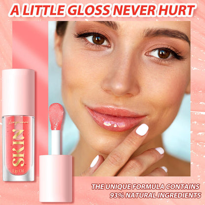 BANGFENG 2Pack Lip Oil – Non-Sticky Hydrating Glossy Lip Gloss (Strawberry + Coconut)