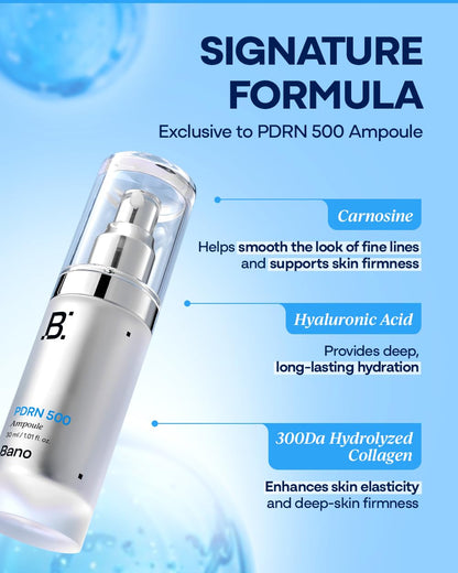 Bano PDRN Skin Care Set – Firming Serum & Cream with Hyaluronic Acid, Peptides & Bakuchiol | Fragrance-Free Korean Skincare