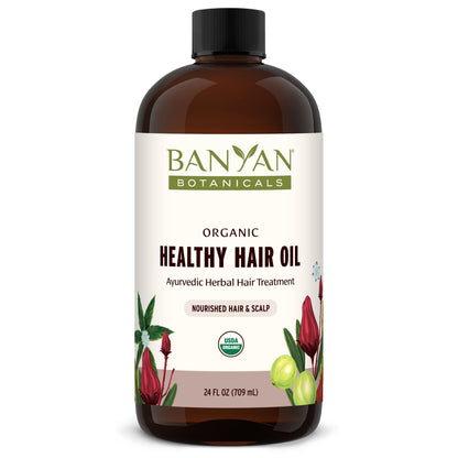 Banyan Botanicals Herbal Hair Oil – 24 oz | Nourish & Support Hair Growth