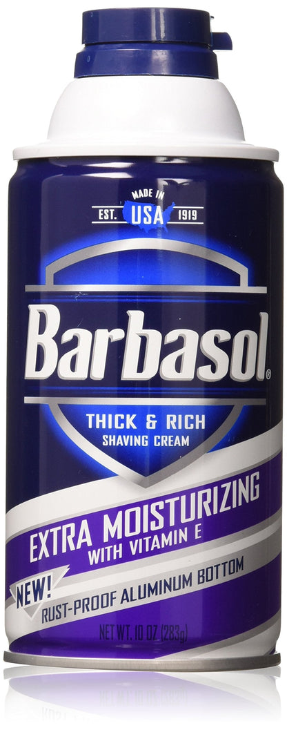 Barbasol Extra Moisturizing Shaving Cream with Vitamin E – 10 oz (2 Pack)
