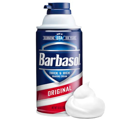 Barbasol Original Thick & Rich Shaving Cream 10 oz – Pack of 12 | Premium Close Shave