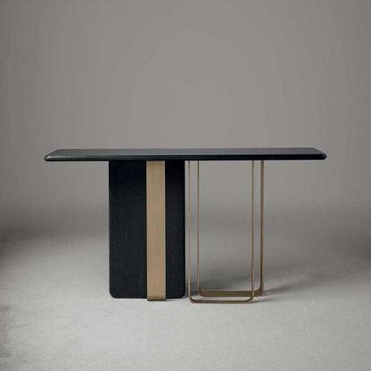 Barbican Console Table, Gold And Rosewood