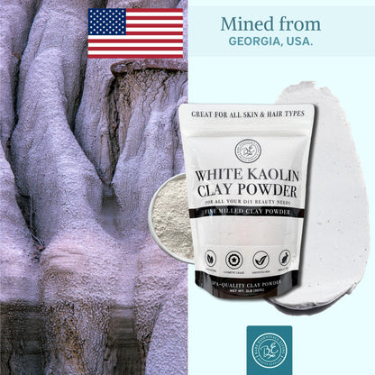 Bare Essentials Living White Kaolin Clay Powder 2lb – DIY Beauty, Soap, Bath & Gardening