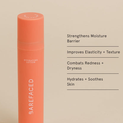 Barefaced Hydrating Lotion 1.7 oz – Oil-Free Moisturizer with Niacinamide, Hyaluronic Acid & Ceramides