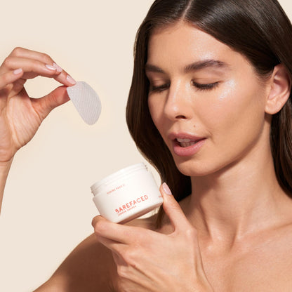 Barefaced Toning Pads II (60 Count) – Exfoliating Pads with 5% Glycolic & Salicylic Acid for Brightening and Clear Pores