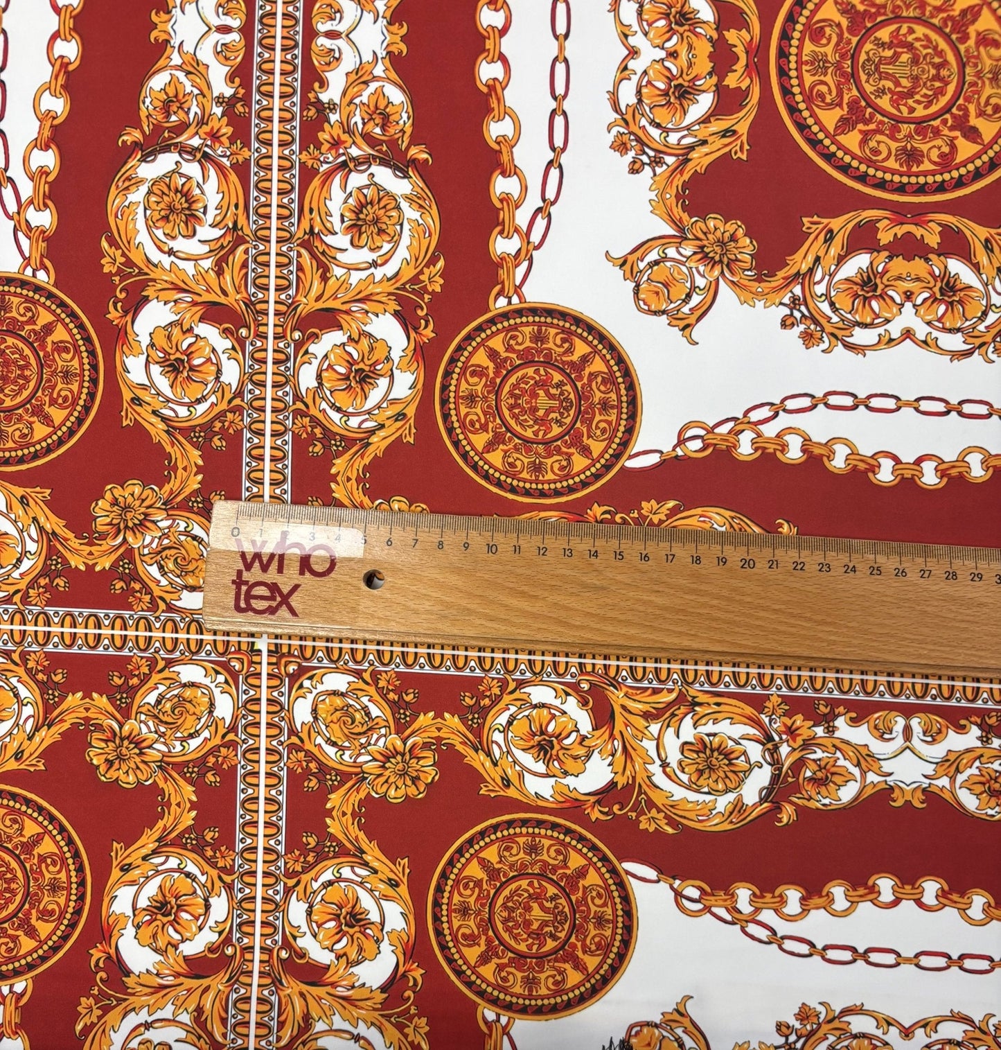 Vintage Baroque Pattern Fabric By Metre