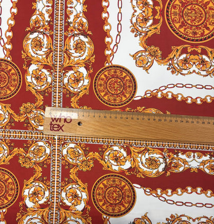 Vintage Baroque Pattern Fabric By Metre