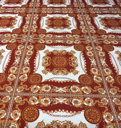 Vintage Baroque Pattern Fabric By Metre