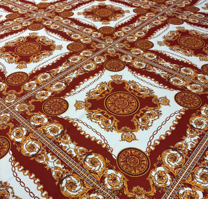 Vintage Baroque Pattern Fabric By Metre