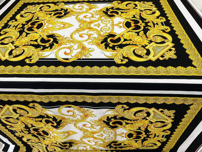 Baroque Silky Crepe Fabric by the Metre